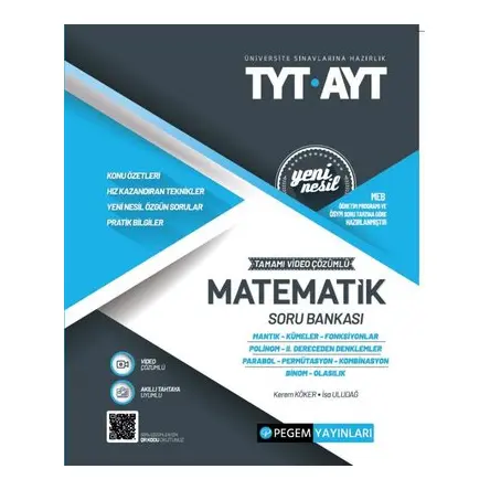TYT AYT Matematik Mantık Kümeler Fonksiyonlar Soru Bankası Pegem Yayınları