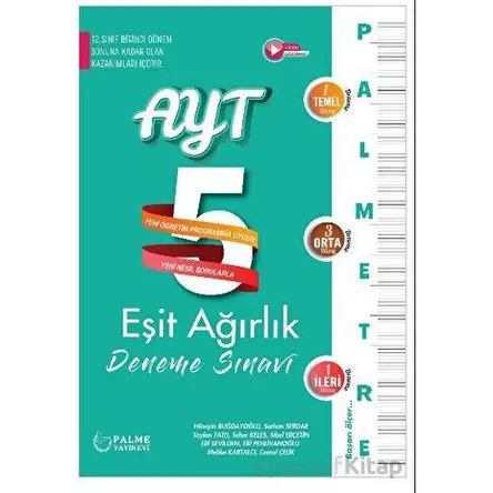 Palmetre AYT Eşit Ağırlık 5 Deneme Sınavı Palme Yayıncılık - Kolektif - Palme Yayıncılık