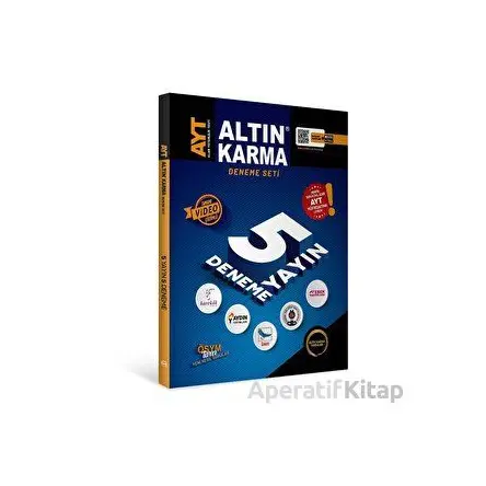 Altın Karma AYT 1.Dönem 5 Farklı Yayın 5 Farklı Deneme Sınavı Video Çözümlü