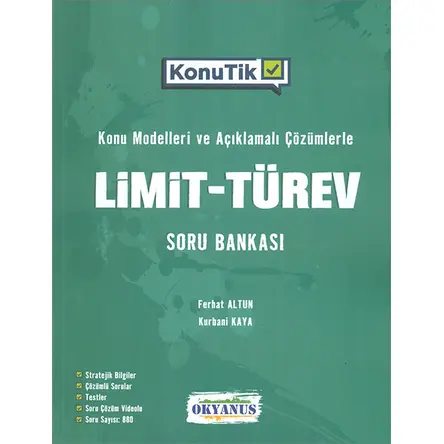 Okyanus AYT KonuTik Limit Türev Soru Bankası