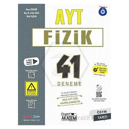 AYT Fizik 41 Deneme Sınavı Üçgen Akademi