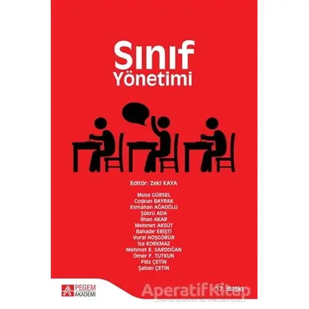 Sınıf Yönetimi (Kırmızı Kapak) - Musa Gürsel - Pegem Akademi Yayıncılık