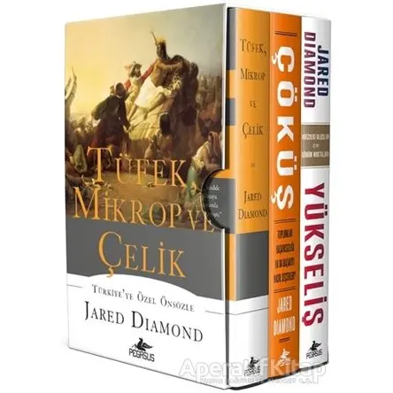 Tüfek Mikrop ve Çelik Üçlemesi (3 Kitap Kutulu, Ciltli) - Jared Diamond - Pegasus Yayınları