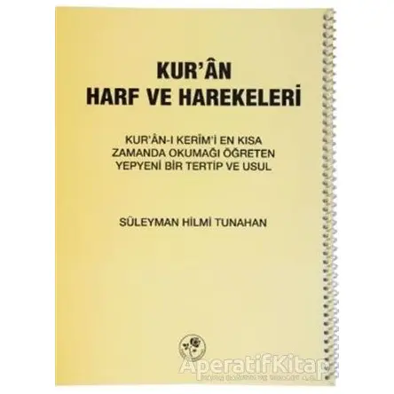 Kur’an Harf ve Harekeleri (Spiralli Büyük) - Süleyman Hilmi Tunahan - Fazilet Neşriyat