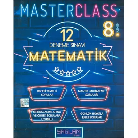 Sağlam Test 8.Sınıf Master Class Matematik 12 Deneme