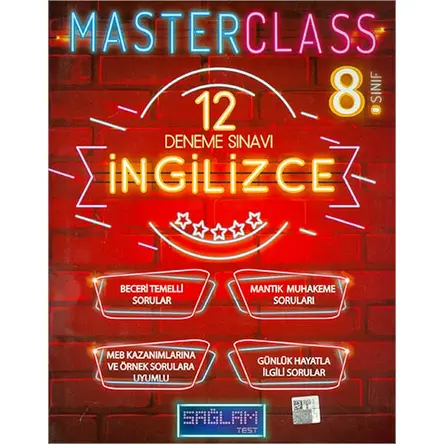 Sağlam Test 8.Sınıf Master Class İngilizce 12 Deneme