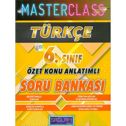 Türkçe 6.Sınıf Özet Konu Anlatımlı Soru Bankası Sağlam Test