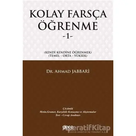 Kolay Farsça Öğrenme 1 - Ahmad Jabbari - Gece Kitaplığı