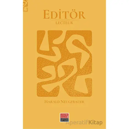 Editör - Lecteur - Harald Neugebauer - Maarif Mektepleri