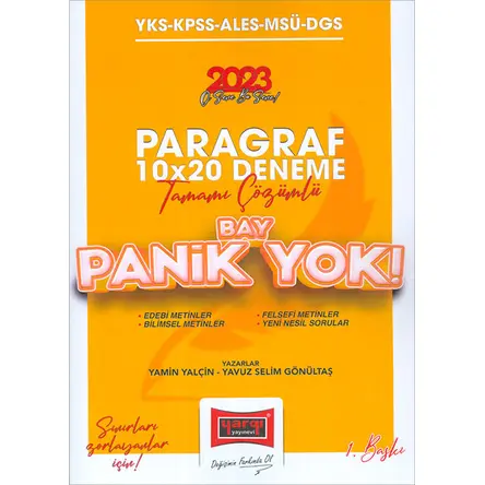 Yargı 2023 KPSS-YKS-ALES-DGS-MSÜ Panik Yok Paragraf