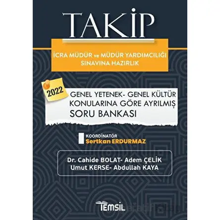 2022 Takip İcra Müdür ve Müdür Yardımcılığı Sınavına Hazırlık Genel Yetenek Genel Kültür Soru Bankas
