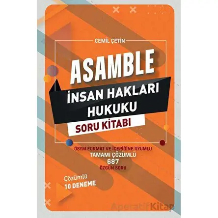 Asamble - İnsan Hakları Hukuku Soru Kitabı - Cemil Çetin - Temsil Kitap