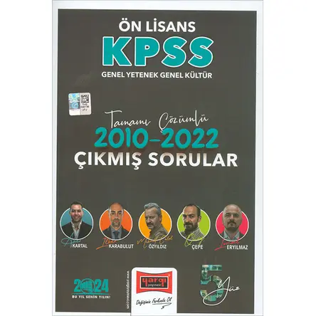 Yargı 2024 KPSS GY-GK Ön Lisans Tamamı Çözümlü 2010-2022 Çıkmış Sorular