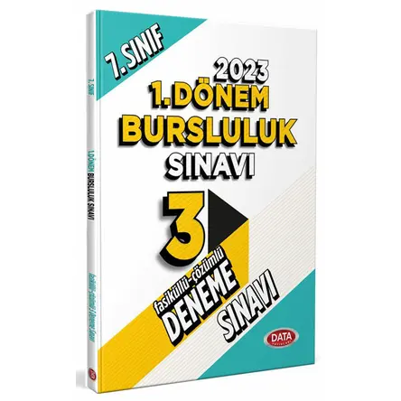 Data 7.Sınıf 1.Dönem Bursluluk Sınavı Çözümlü 3 Deneme