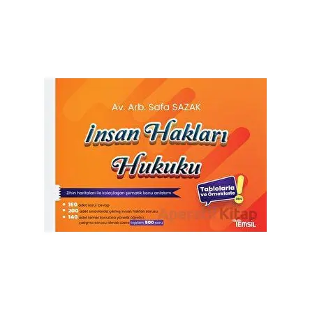 İnsan Hakları Hukuku - Safa Sazak - Temsil Kitap