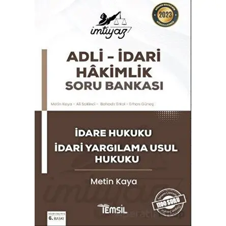 İmtiyaz İdare Hukuku- İdari Yargılama Usul Hukuku Soru Bankası - Metin Kaya - Temsil Kitap
