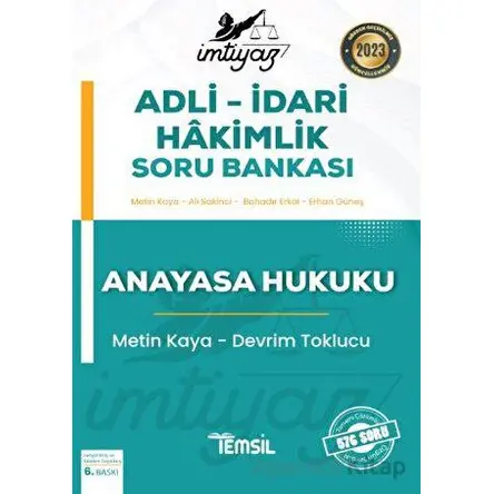 İmtiyaz Anayasa Hukuku Soru Bankası - Kolektif - Temsil Kitap