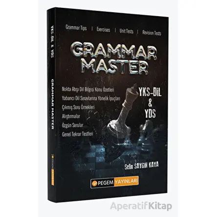 YÖKDİL Grammar Master YKS - DİL - YDS - Selin Saygın Kaya - Pegem Akademi Yayıncılık