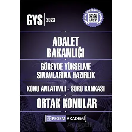 2023 Adalet Bakanlığı Görevde Yükselme Sınavlarına Hazırlık Konu Anlatımlı Soru Bankası - Ortak Konu