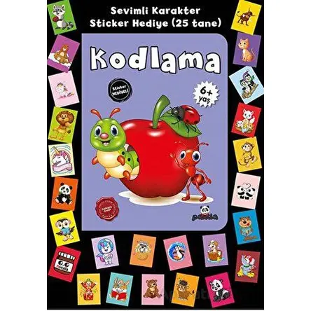 Stickerlı 6+ Yaş Kodlama - Pedagog Afife Çoruk - Beyaz Panda Yayınları