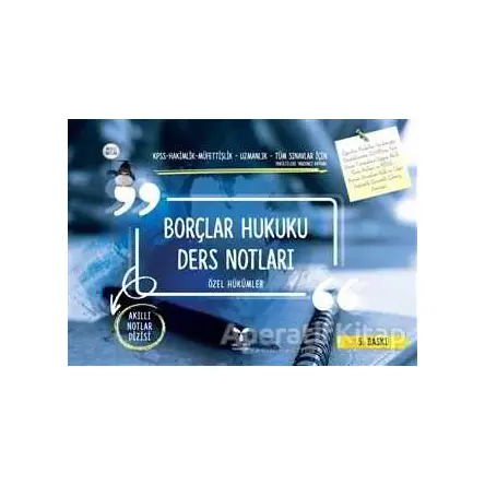 Borçlar Hukuku Ders Notları - S. Mehmet Yıldırım - Umuttepe Yayınları