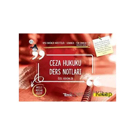 Ceza Hukuku Ders Notları - Özel Hükümler - Kolektif - Temsil Kitap