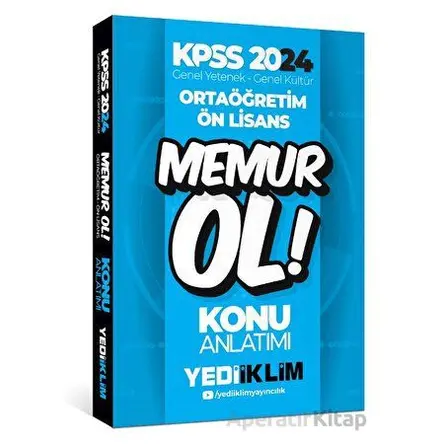 Yediiklim 2024 KPSS Ortaöğretim-Önlisans Memur Ol Konu Anlatımı (5 Ders Tek Kitap)