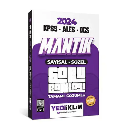 Yediiklim 2024 KPSS - ALES - DGS Mantık Sayısal Sözel Tamamı Çözümlü Soru Bankası