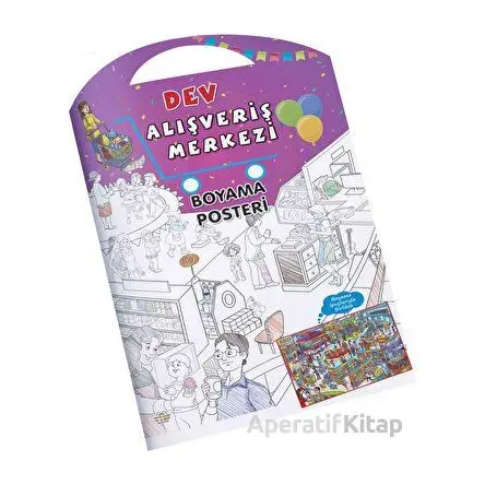 Alışveriş Merkezi Dev Boyama Posteri - Kolektif - 0-6 Yaş Yayınları