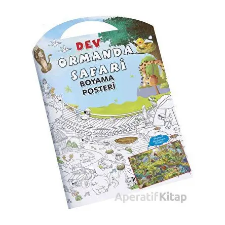 Ormanda Safari Dev Boyama Posteri - Kolektif - 0-6 Yaş Yayınları