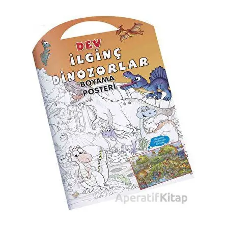 İlginç Dinozorlar Dev Boyama Posteri - Kolektif - 0-6 Yaş Yayınları