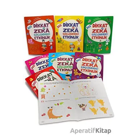365 Dikkat ve Zeka Güçlendirici Etkinlikler Seti (8 Kitap Takım) - Kolektif - Çocuk Gezegeni