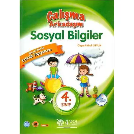4. Sınıf Sosyal Bilgiler Çalışma Arkadaşım - Kolektif - 4 Adım Yayınları