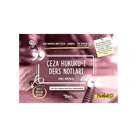 Ceza Hukuku-1 Ders Notları - Genel Hükümler - Kolektif - Temsil Kitap