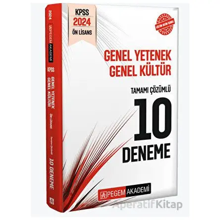 2024 KPSS Genel Yetenek Genel Kültür Önlisans Tamamı Çözümlü 10 Deneme