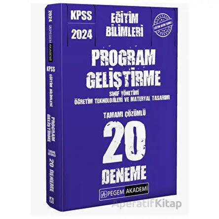 2024 KPSS Eğitim Bilimleri Program Geliştirme 20 Deneme - Kolektif - Pegem Akademi Yayıncılık