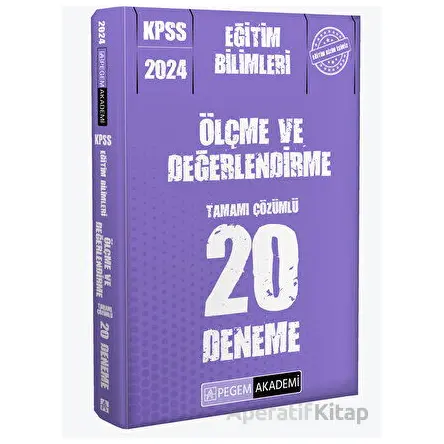2024 KPSS Eğitim Bilimleri Ölçme ve Değerlendirme 20 Deneme - Kolektif - Pegem Akademi Yayıncılık