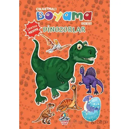 Çıkartmalı Boyama Serisi - Dinozorlar - Anonim - Yağmur Çocuk