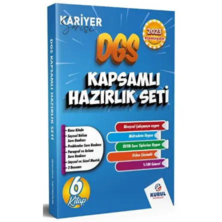 Kurul Kariyer Serisi DGS Video Çözümlü Kapsamlı Hazırlık Seti