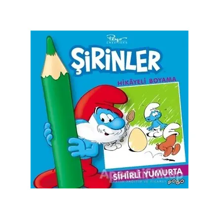 Sihirli Yumurta Hikayeli Boyama - Şirinler - Kolektif - Pogo Çocuk