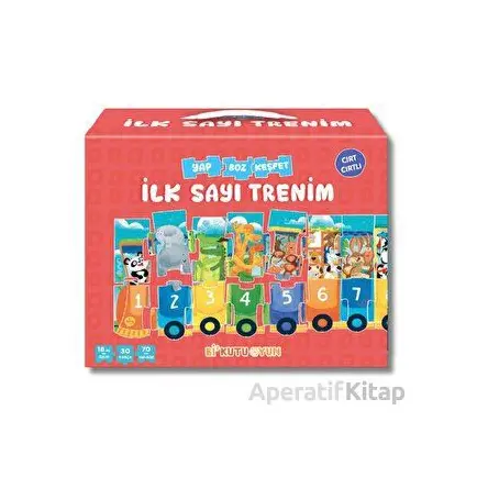 İlk Sayı Trenim - Cırt Cırtlı Yapboz ve Kitap Seti - Halil İbrahim Öztürk - Bi Kutu Oyun