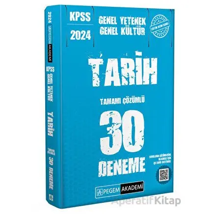 2024 KPSS Genel Kültür Genel Yetenek Tarih 30 Deneme - Kolektif - Pegem Akademi Yayıncılık