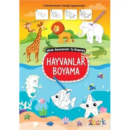Hayvanlar Boyama - Minik Ressamlar İş Başında - Kolektif - Bıcırık Yayınları