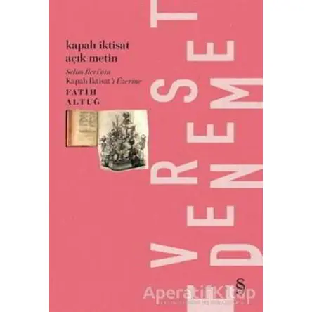 Kapalı İktisat Açık Metin - Fatih Altuğ - Everest Yayınları