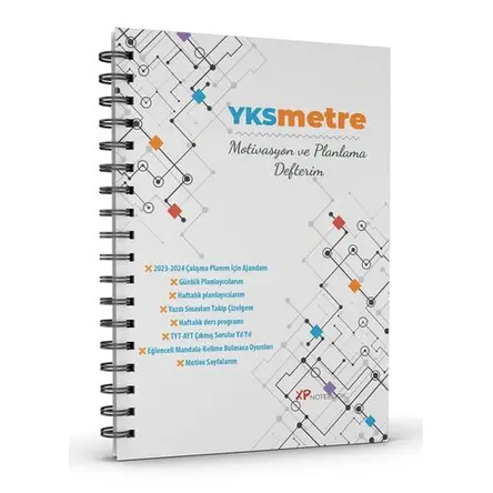 YKSMETRE Motivasyon ve Planlama Defteri - Günlük ve Haftalık Planlayıcı - Kolektif - Atlas Akademi