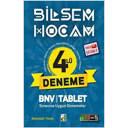 Bilsem Hocam Deneme Sınavları - 1. Seviye - Abdullah Yücel - Damla Yayınevi