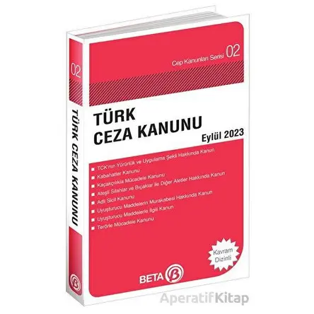 Türk Ceza Kanunu - Eylül 2023 - Kolektif - Beta Kitap