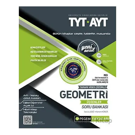 TYT-AYT Geometri Üçgenler Soru Bankası - Kolektif - Pegem Akademi Yayıncılık