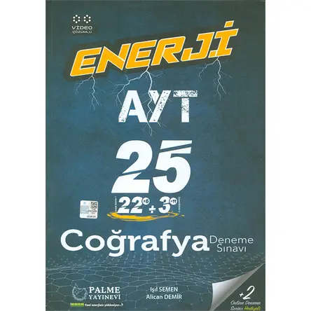 Palme AYT Coğrafya Enerji 25 Deneme Sınavı