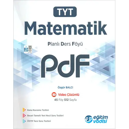 TYT Matematik PDF Planlı Ders Föyü Video Çözümlü Eğitim Vadisi Yayınları